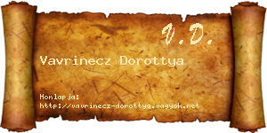 Vavrinecz Dorottya névjegykártya