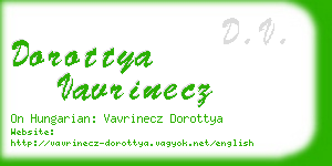 dorottya vavrinecz business card